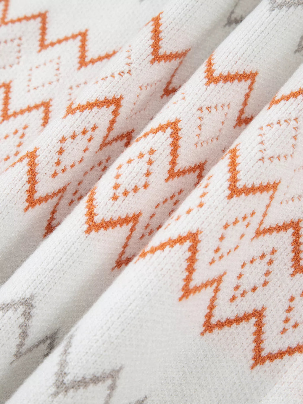 Women's Sweater Zigzag Geometric Knit Pattern Round Neck Pullover 2cbe618c39fc4ac19a8177b7c1f86623-Max-Origin Trendsi