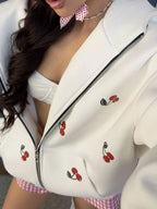 Womens Hoodie Cherry Print Oversized Zip-Up Pocketed 2ce34091-f439-42e4-a343-977f58f8ddf8-Max-Origin Trendsi