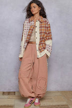 POL Womens Shacket Cream Contrast Plaid Star Buttoned Jacket 2ceab083-0c70-4c33-9881-b69950a56565-Max-Origin Trendsi