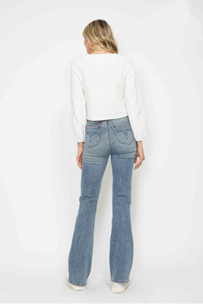 Judy Blue Bootcut Jeans Tummy Control with Embroidered Pockets 2cf04e5e-ef22-4b90-94ab-47b419519ca5-Min Trendsi