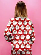 Christmas Women's Lounge Set Santa Print Round Neck Top and Shorts 2 Pcs 2d10152e2159430f986208cdf7bdb3dd-Max-Origin Trendsi