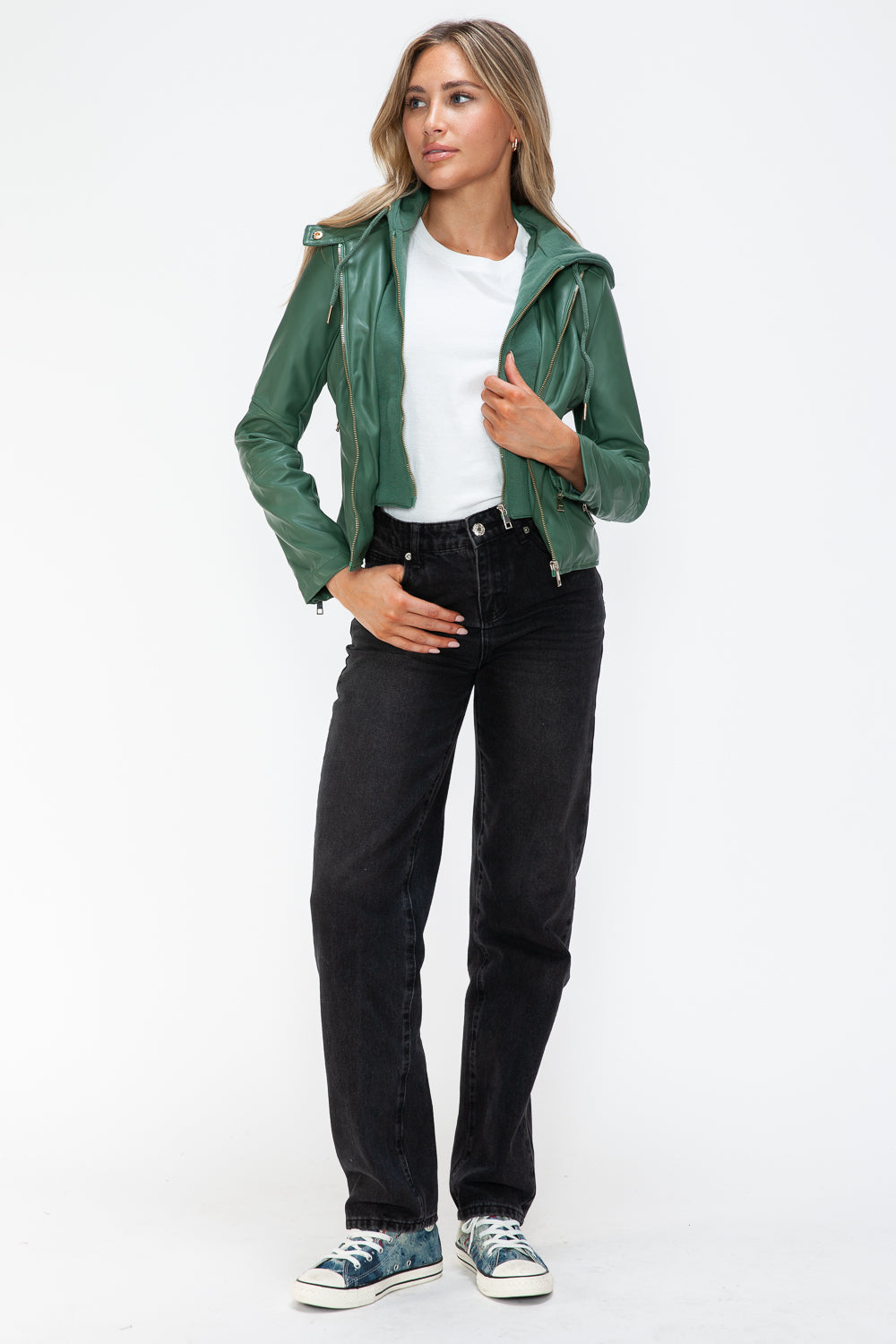 Snobbish Faux Leather Women Jacket Zip Hooded Pocketed Green Basic 2d253b01-f956-46ff-8017-1f318cce4e18-Max_70e4df6b-77fa-4ad5-8c04-85f23c1e7d40 Trendsi