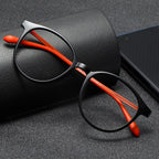 Lightweight Round Frame Glasses - One Pair with Acetate Frame and Polycarbonate Lenses