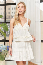 ADORA Crop Top Ruffled Beige Babydoll Tiered V Neck 2d73b8e2a0314cabaf44bc77d32be8e4-Max-Origin Trendsi