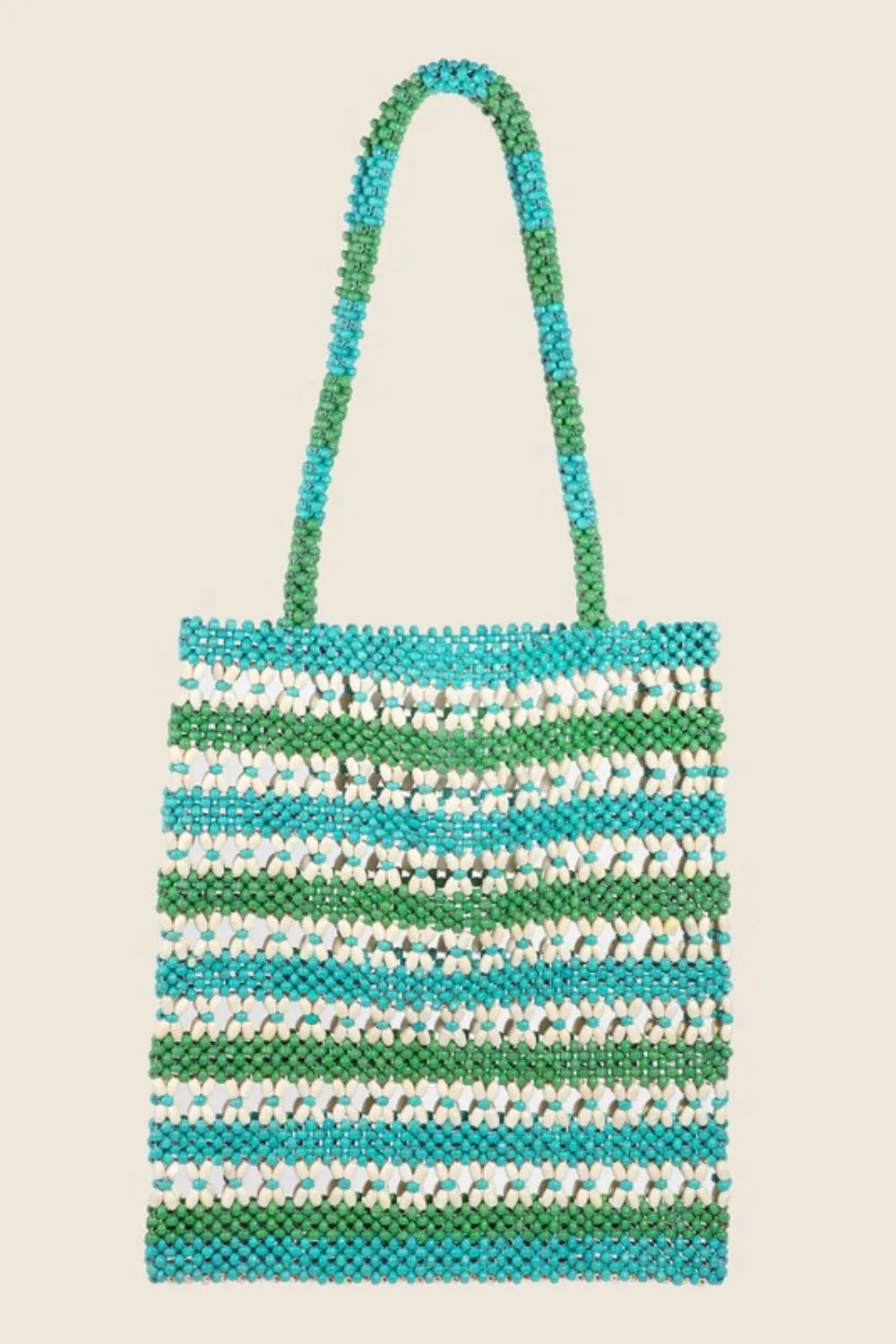 Fame Accessories Tote Bag Wooden Beaded Turquoise Contrast Handbags Turquoise One Size 2d828687-3e0f-4b97-b42f-ef9e6bdae3c1-Max-Origin Trendsi
