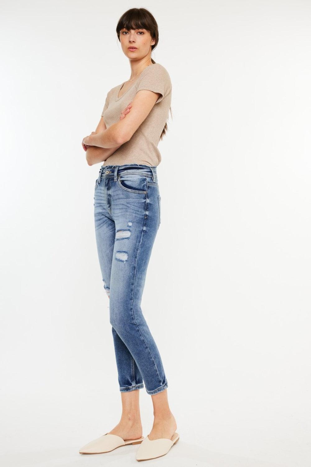 Denim Pants High Rise Distressed Mom Jeans 2dc02978-0fe6-4580-8806-9d2c233289ff-Max Trendsi