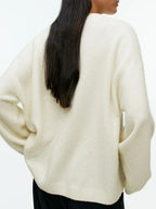 Women Sweater Round Neck Drop Shoulder Long Sleeve Soft Solid Pullover 2dcb8d70-4f5a-462b-9aa9-4f5e308ffa35-Max Trendsi