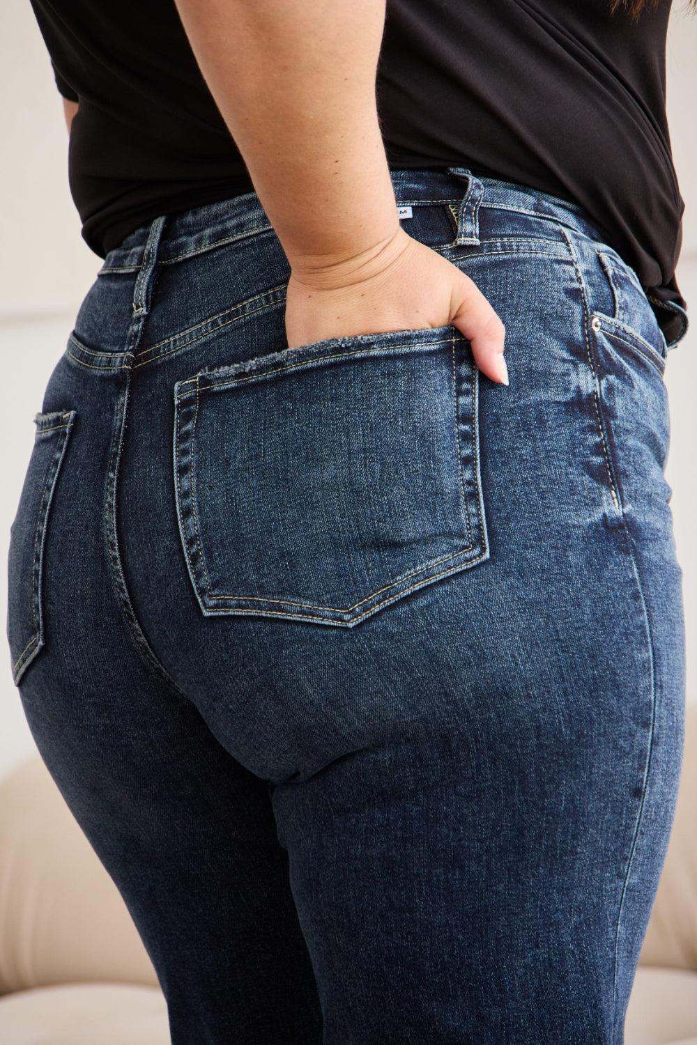 Plus Size Tummy Control High Waist Raw Hem Jeans Denim Pants 2dcfe45e-480e-4d99-a27a-7e2ef6129610-Max Trendsi