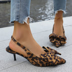 Women's Toe Pumps Slingback Pointed Bow Leopard Pu Leather Shoes 2ddcdcfa338f43e180f781315c1ab695-Max-Origin Trendsi
