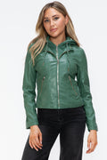 Snobbish Faux Leather Women Jacket Zip Hooded Pocketed Green Basic Sage 2e2547c1-c43f-40de-8e44-7b74b2002765-Max_f03f2b65-ac7a-464f-8ca6-913d974f7c7b Trendsi