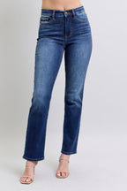 Judy Blue Women Jeans Full Size Dark Washed Straight Leg Pants with Pockets Dark 2e2a70d4-2484-476c-865e-05f081dcf8a1-Max Trendsi