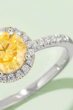 Murray Halo Ring 1 Carat Moissanite Stone 925 Sterling Silver Platinum-plated 2e7130da91214dccb4791caba40ceaba-Max Trendsi