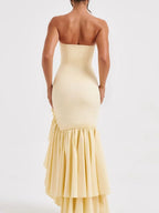 Bodycon Dress Strapless Ruffle Split High-Low Tiered Party Dresses 2e736409-922a-4e56-9657-fd4dd1719c2c-Max-Origin Trendsi