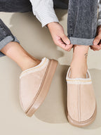 Suede Platform Slippers Faux Fur Lined Women Fashion Casual Rubber Shoes 2ed3e75a-42ef-439f-a637-73699a22ccfb-Max Trendsi