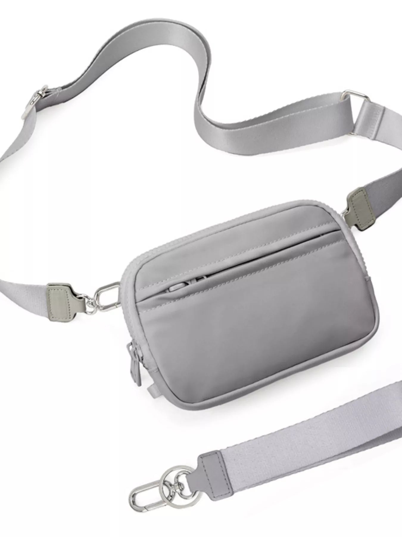 Women's Sling Bag Oxford Fabric Adjustable Strap Mini Zip Purse Gray One Size 2ee3ace1ec0a4e6da038168e2b24c395-Max-Origin Trendsi