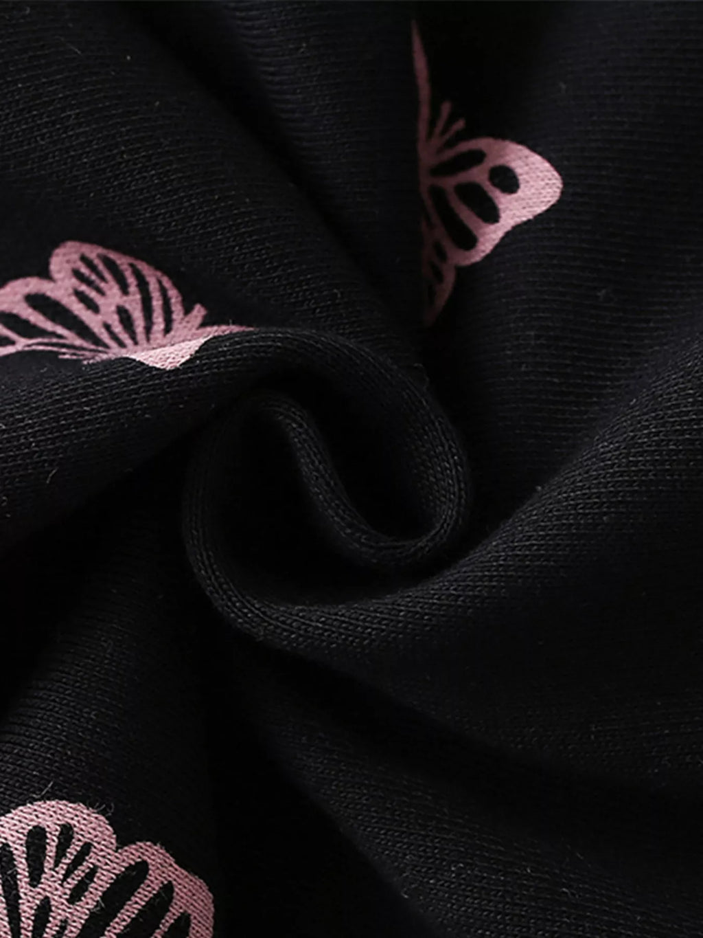 Girl's Hoodie Black Children's Pink Butterfly Zip-Up Long Sleeve 2f1d9629946542dfb033e6b959c7fa56-Max-Origin Trendsi