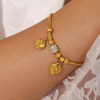 18K Gold-Plated Bracelet Rhinestone Heart Charm Women Stainless steel Jewelry 2f2c7d15-21fb-472f-93a9-fad8d1a8eb3b-Max Trendsi