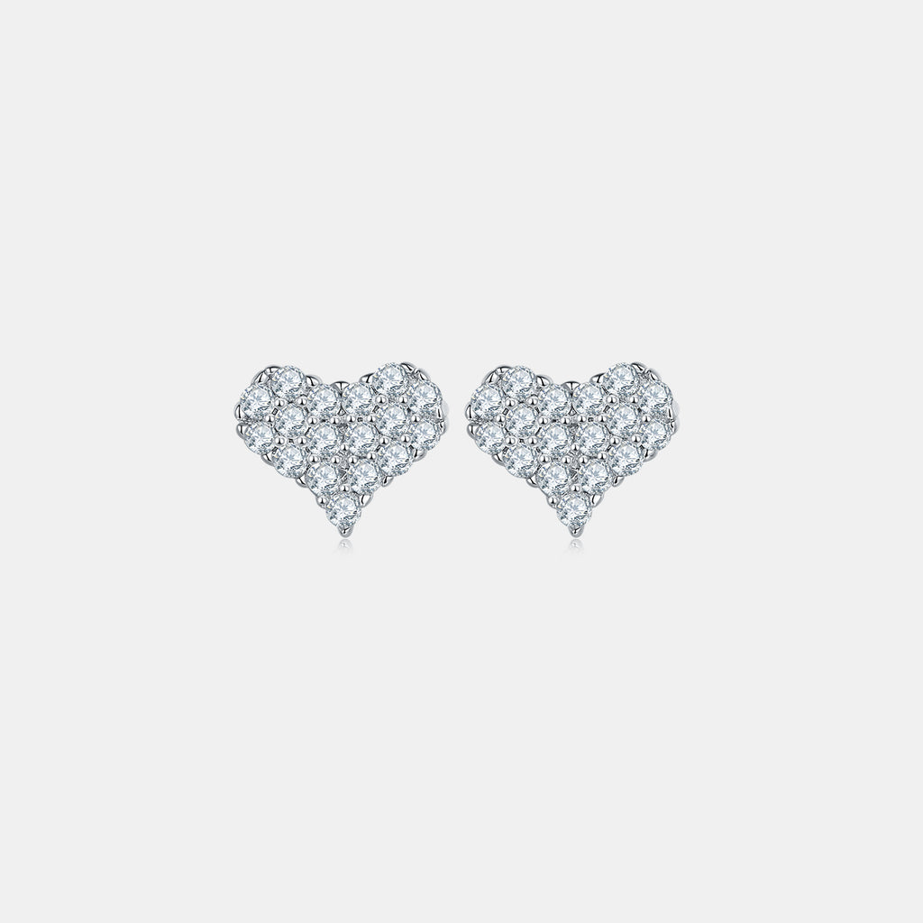 Murray Stud Earrings Silver Heart Moissanite Stone 925 Sterling Women Jewelry 2f616cdc-13a5-4bab-9a15-53bacd97af9d-Max Trendsi