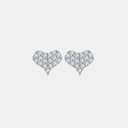 Murray Stud Earrings Silver Heart Moissanite Stone 925 Sterling Women Jewelry 2f616cdc-13a5-4bab-9a15-53bacd97af9d-Max Trendsi