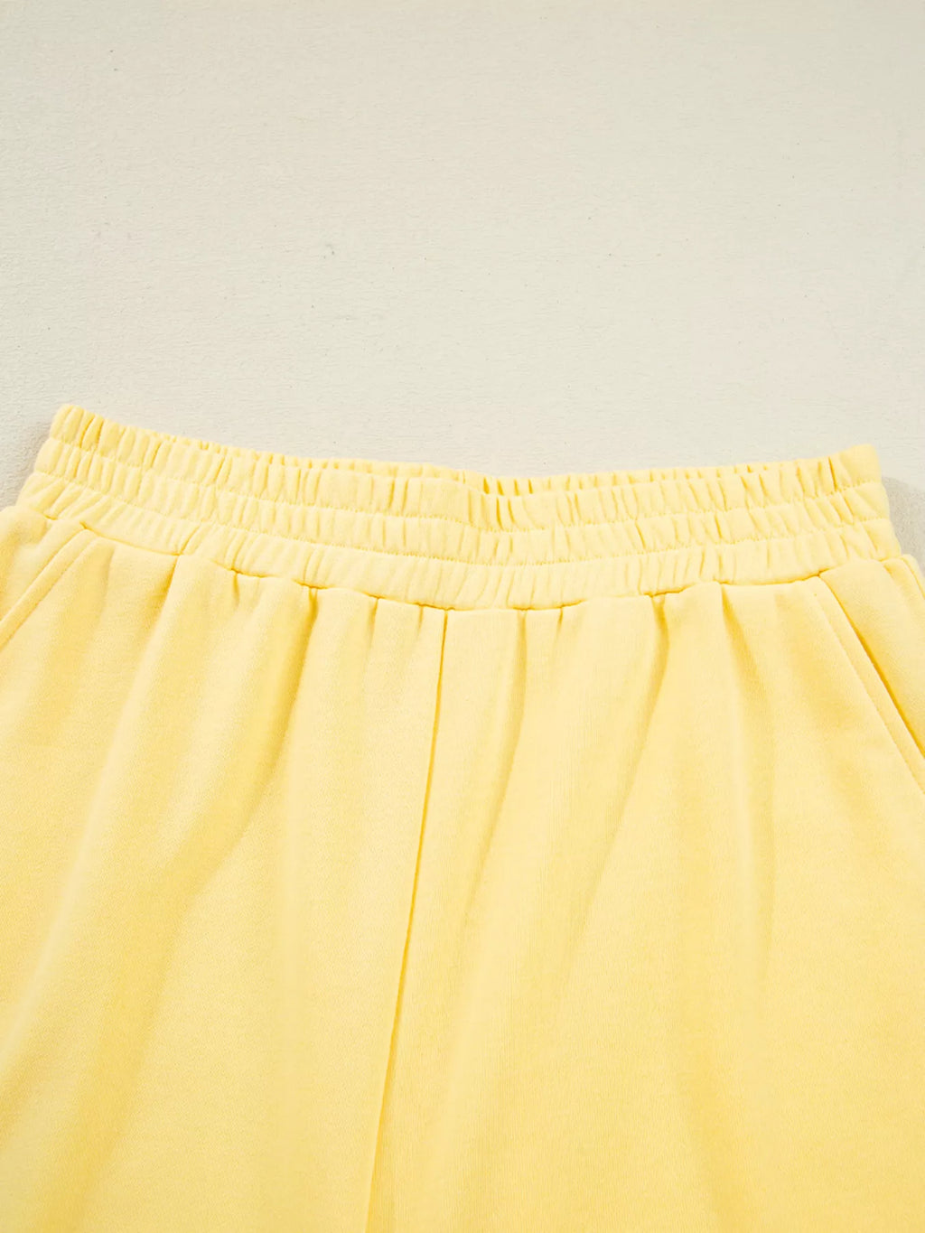 Women's Casual Set Color Yellow Block Patchwork Half Button Top and Shorts 2pcs 2f91f35caf7348b09bd9d78693110179-Max-Origin Trendsi