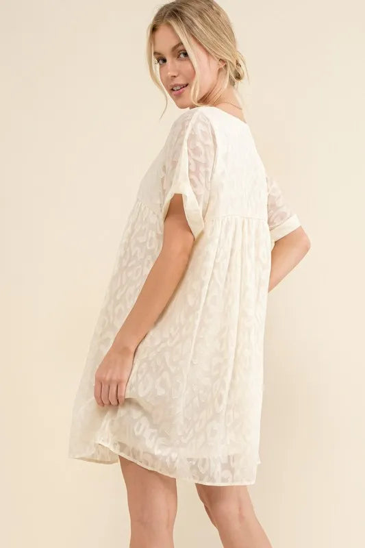 And The Why Mini Dress White Leopard Baby Doll Casual Short Sleeve 2f9d687ce8264e3dbf39d70f150fec0b-Max-Origin Trendsi