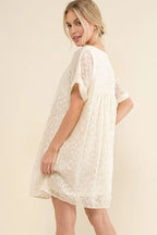 And The Why Mini Dress White Leopard Baby Doll Casual Short Sleeve 2f9d687ce8264e3dbf39d70f150fec0b-Max-Origin Trendsi