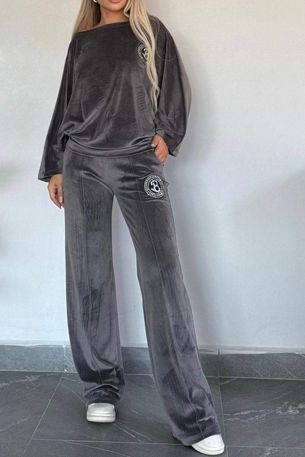 Outfit Set Women Velvet Full Size Boat Neck Long Sleeve Top and Pants Set 5XL Dark Gray 2faddcd7-e98e-4c08-b60c-eb2abd410341-Max Trendsi