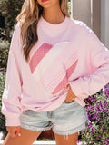 Sweetheart Patchwork Oversize Sweatshirt
