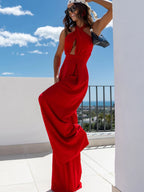 Women's Jumpsuit Wide Leg Cutout Halter Neck Backless Zipper Overall 2ff3201f-61d3-40a9-b2a0-a2342d707a21-Max-Origin Trendsi