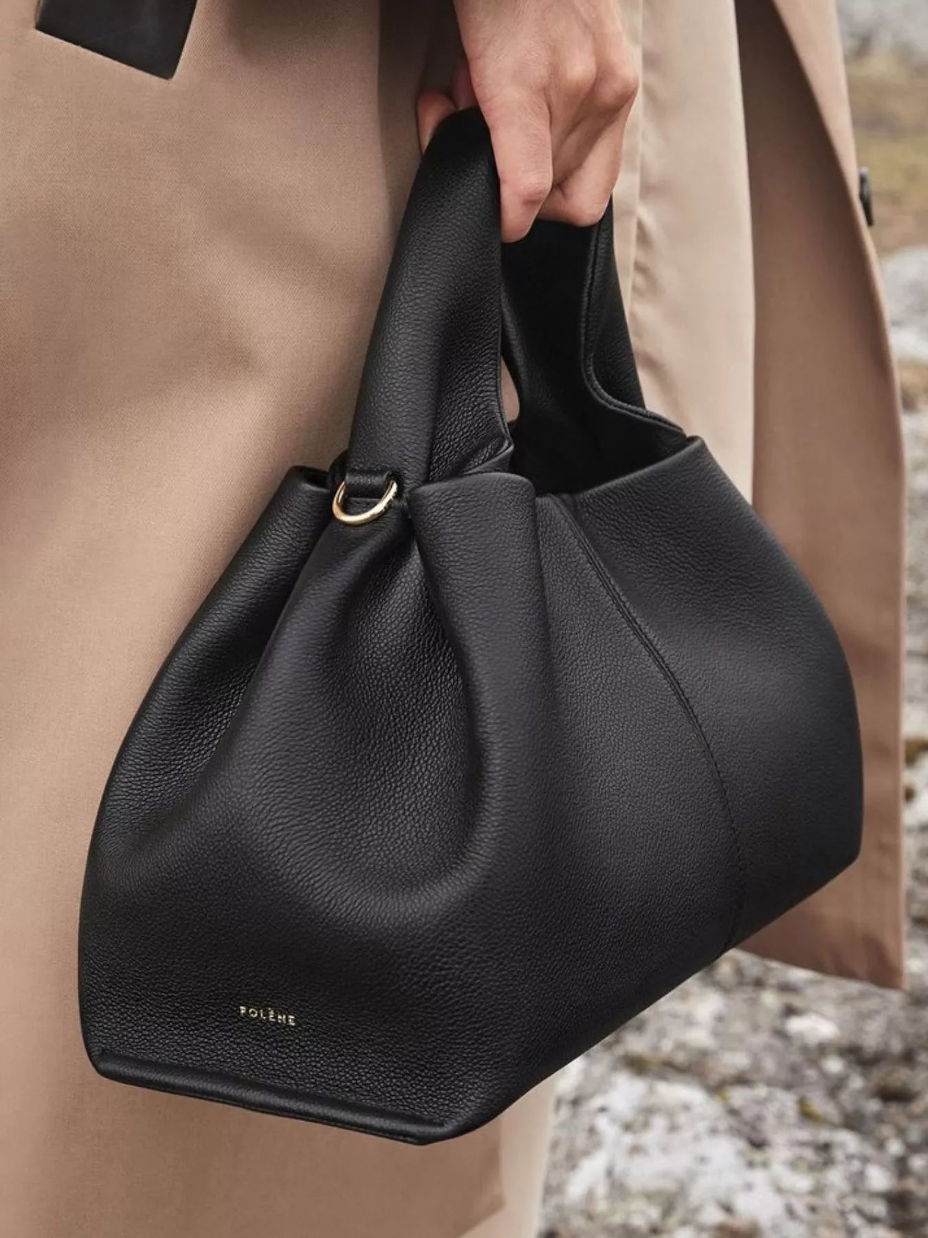 Women's Handbag Black PU Leather Ruched Crossbody Bag 30612f90-0d57-48aa-b064-358da082ae59-Max-Origin Trendsi