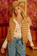 BiBi Textured Floral Printed Button Up Shirt With Shrried