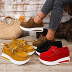 Women's Sneakers Round Toe Platform Mid Heels Shoes 306d04fcd8ea41849f4528f626639117-Max-Origin Trendsi