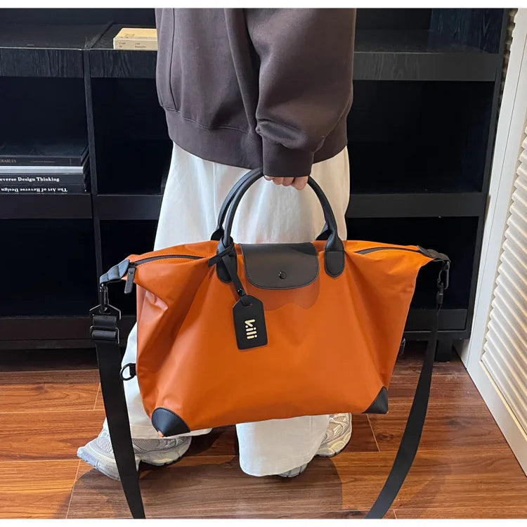 Travel Duffel Bag Large Portable Lightweight Fashionable Oxford Fabric Handbag