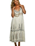 POL Smocked Waistband Floral Midi Cami Dress