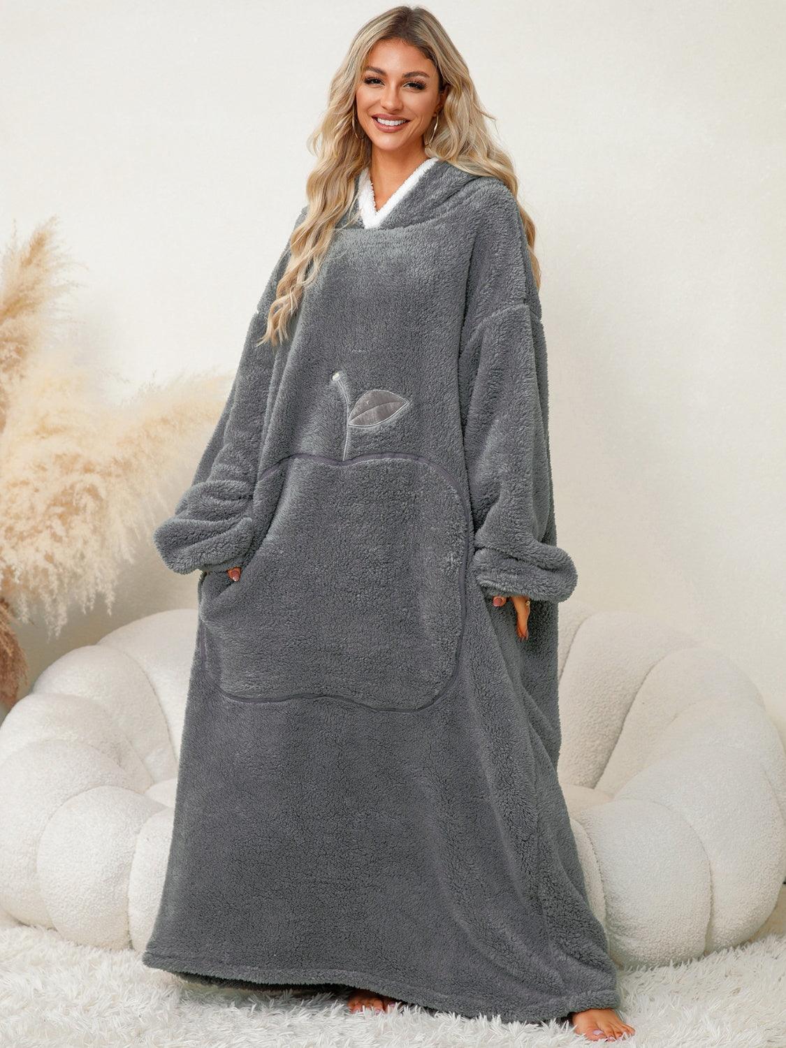 Hooded Lounge Dress Oversized Soft Pocketed Contrast Long Sleeve 30f4cbf3-3f64-4d75-9fb0-f5cd7ce136c2-Max Trendsi