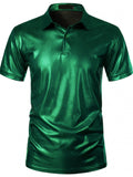 Men's Short Sleeve Polo Shirt with Collar