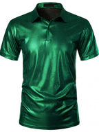 Men's Short Sleeve Polo Shirt with Collar