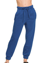 Zenana Fleece Womens Joggers Light Navy Blue Drawstring With Pockets LT NAVY 3184562bbbcf4beabf53bd59b71ff0ce-Max-Origin Trendsi
