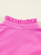 Ric Rac Mini Dress Ruffled Hot Pink Colorblock Flutter Sleeve Tiered Dress 31a00e20-f361-46e2-ab0a-916b47a01675-Max-Origin Trendsi