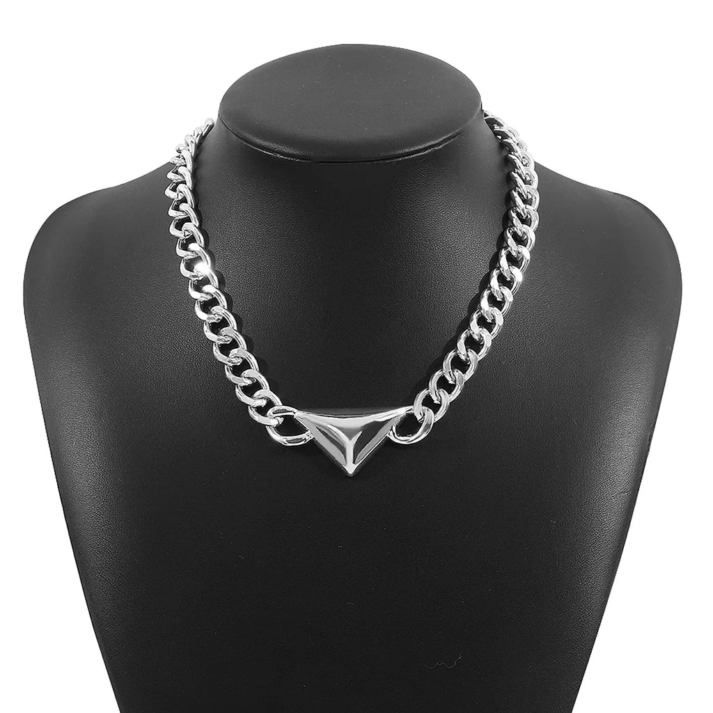 Alloy Geometric Necklace Womens Gold Silver Chain Jewelery Silver onesize 31e3ef22-4a22-4352-a77d-d4e030e701f2-Max-Origin Trendsi
