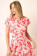 Mittoshop Top and Skirt Set Coral Tropical Print Ruffled Maxi Floral 31fcf0b831424bb6ba0660374ec98252-Max-Origin Trendsi