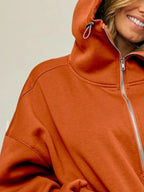 BiBi Fleece Hoodie Oversized Half Zip Washed Long Sleeve with Pockets 322105a8-229f-45e0-bb47-c574e3b74f72-Max-Origin Trendsi