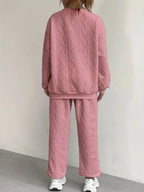 Women’s Set Sweatshirt Textured Diamond Long Sleeve Top And Pants 2 Pcs 322c6976-feb6-4a2b-b535-705fe0831ee5-Max Trendsi