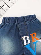 Baby Boy Set Children's Letter Round Neck Top and Denim Shorts Set 3268cdfb-cfb3-4e60-a2b6-64601caa9fac-Max-Origin Trendsi