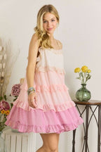 ADORA Mini Dress Ruffled Tiered Swiss Dot Mauve Multicolor Strappy 332c1c56-a856-4722-ab6c-69759040ed24-Min Trendsi