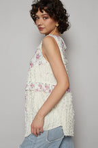 POL Tank Top Floral Lace Textured Round Neck Sleeveless Blouse 33cd8338-b238-4c14-8c2b-6e0c4324af13-Max-Origin Trendsi