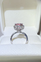 2 Carat Moissanite Ring 925 Sterling Silver Flower Shaper Platinum-plated 34094e60-599b-4f10-8be3-bb61e42ace17-Max Trendsi