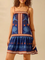 Printed Mini Dress with Ruffle Hem