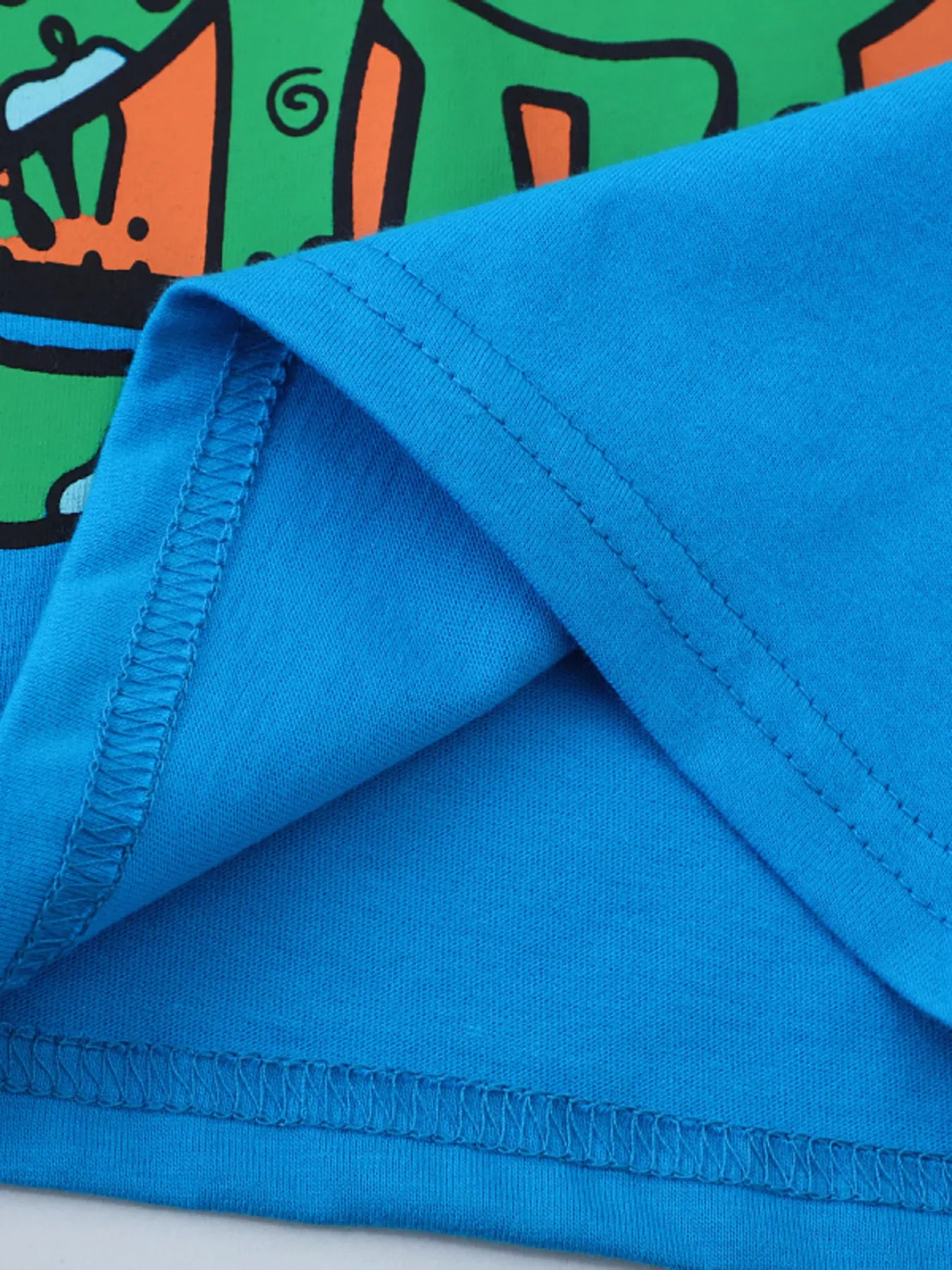 Boy's T-Shirt Cotton Sky Blue Children's Dinosaur Short Sleeve Top 343dab93adc84a7497588e1bc320ed0d-Max-Origin Trendsi