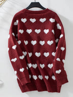 Women Cardigan Heart V-Neck Button Up Long Sleeve Soft Acrylic Knitwear 344d454a-63de-464c-a954-dd241d3d2f20-Max Trendsi